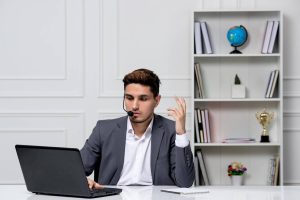 borrower signing a closing package with an online notary for real estate closing on video call